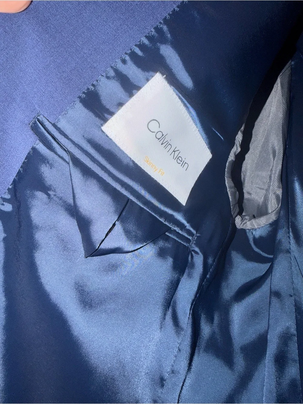 Calvin Klein Men's Blue Two-Button Sport Coat Skinny Fit NWT